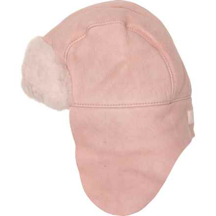UGG Sheepskin Trapper Hat (For Kids) in Pink Cloud