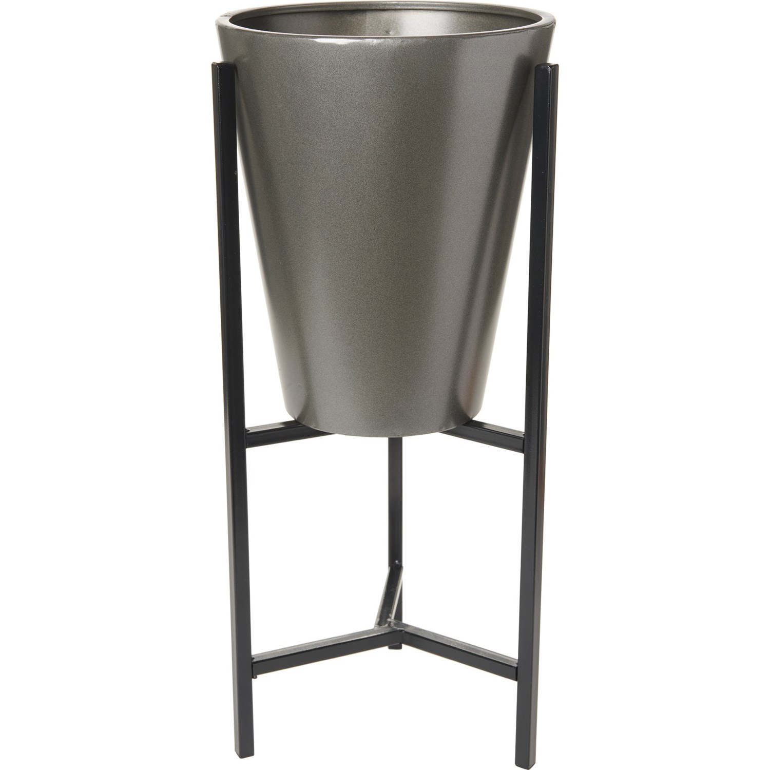 UMA Metal Planter with Stand 24”, Gray Save 33