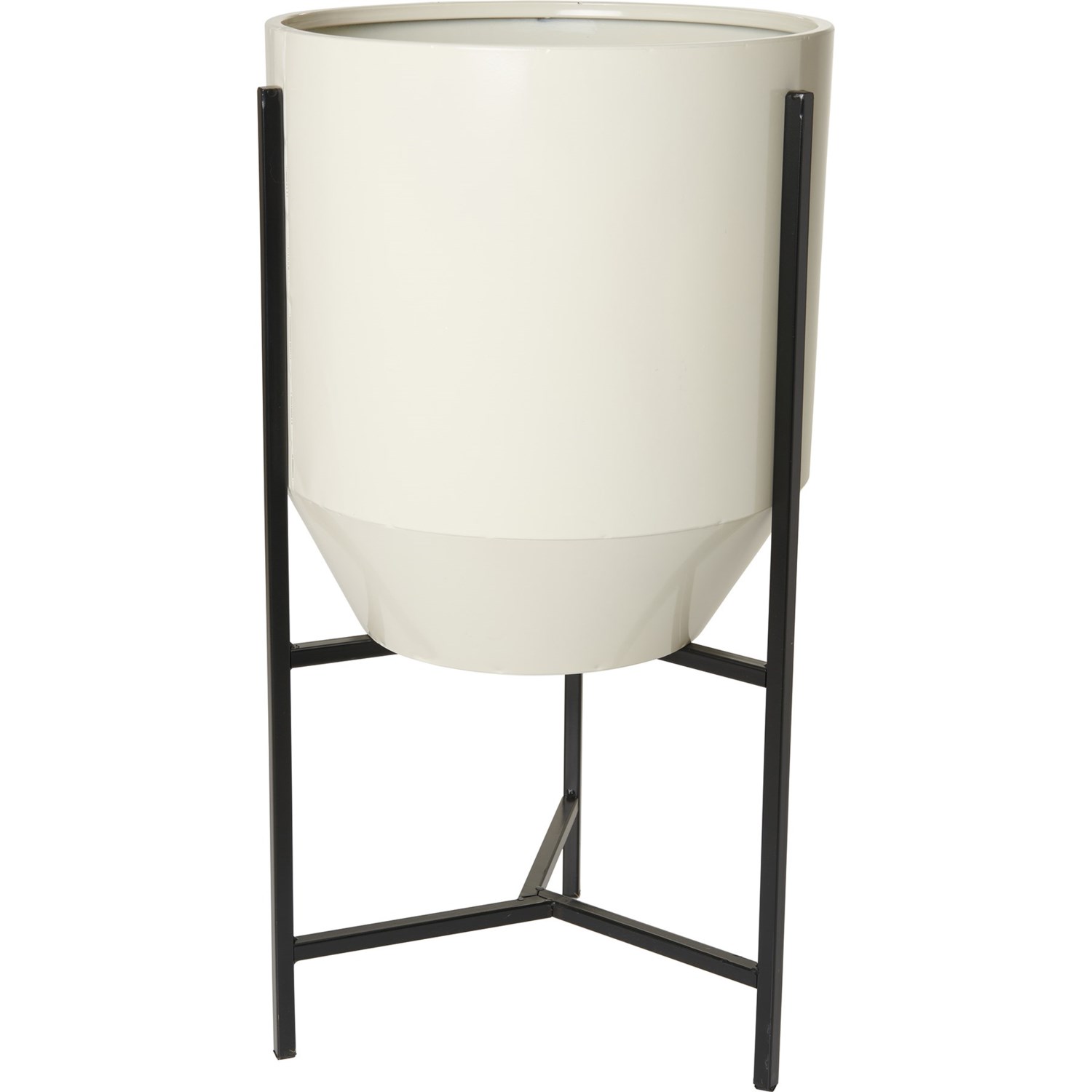 UMA Metal Planter with Stand 26”, White Save 40