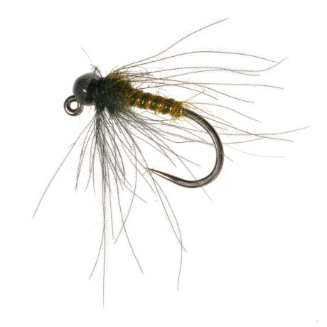 UMPQUA Jigged Caddis Pupa Fly - Dozen in Green