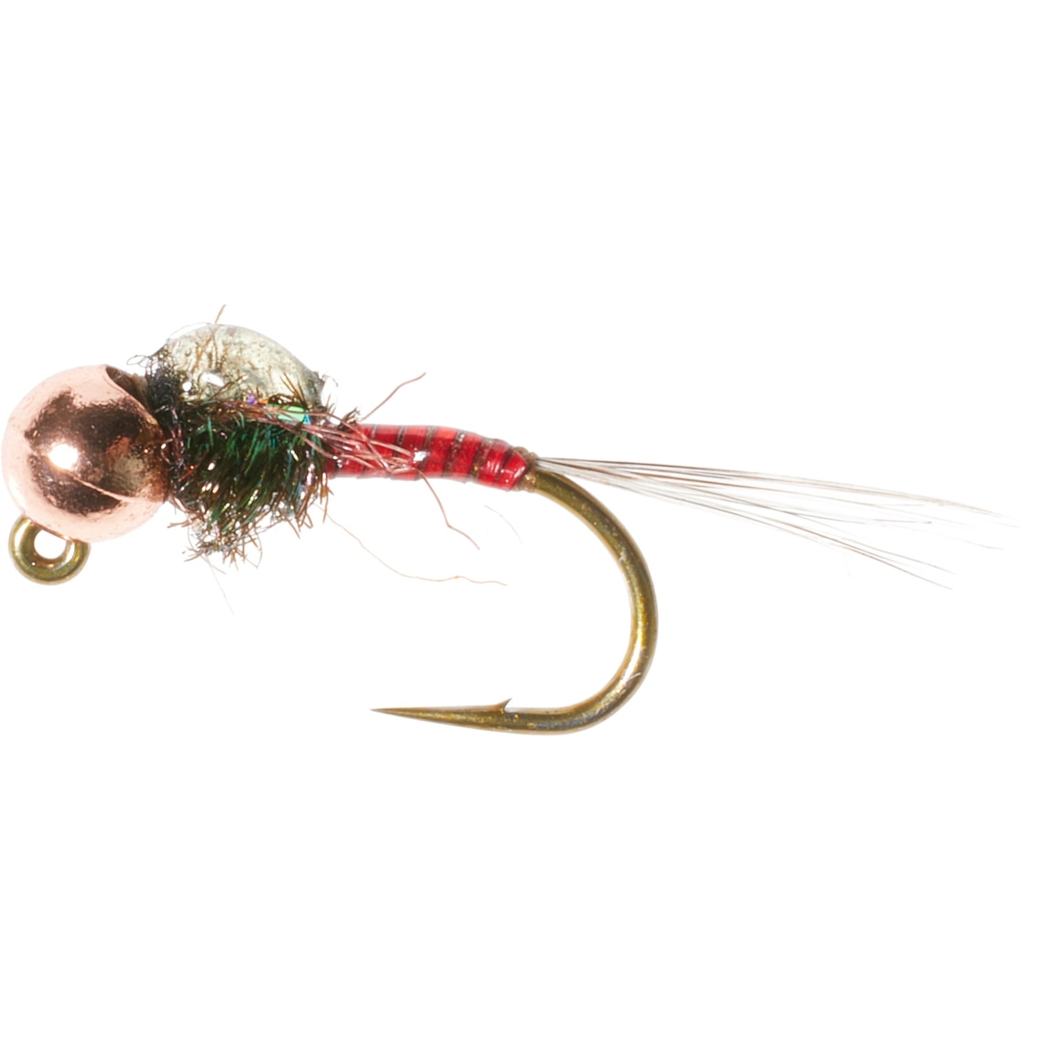 Midge Nymph Rossa Al Tungsteno &ndash; 12 Mosche Con Ami Mustad Signature Per Trota