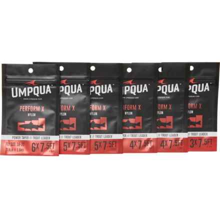 UMPQUA Perform X Power Taper Leader Bundle - 6-Pack, 7.5’ in Clear