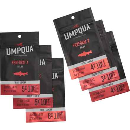 UMPQUA Perform X Trout Leader Bundle - 6-Pack, 10’ in Clear