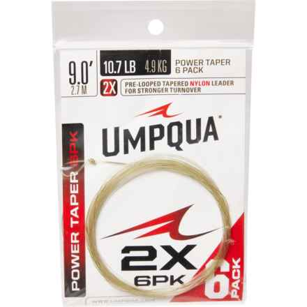 UMPQUA Power Taper Leader - 6-Pack, 9’ in Clear