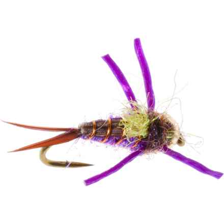 UMPQUA Psycho Prince Tungsten Rubber Leg Nymph Fly - Dozen in Purple