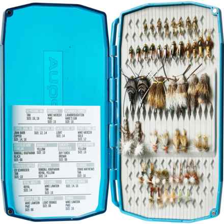 UMPQUA UPG LT Standard High Fly Box with Rockies Trout Selection Flies - 50-Piece in Multi