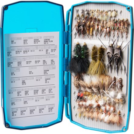 UMPQUA UPG Premium Fly Box with Ultimate Trout Guide Selection - 78-Piece in Multi