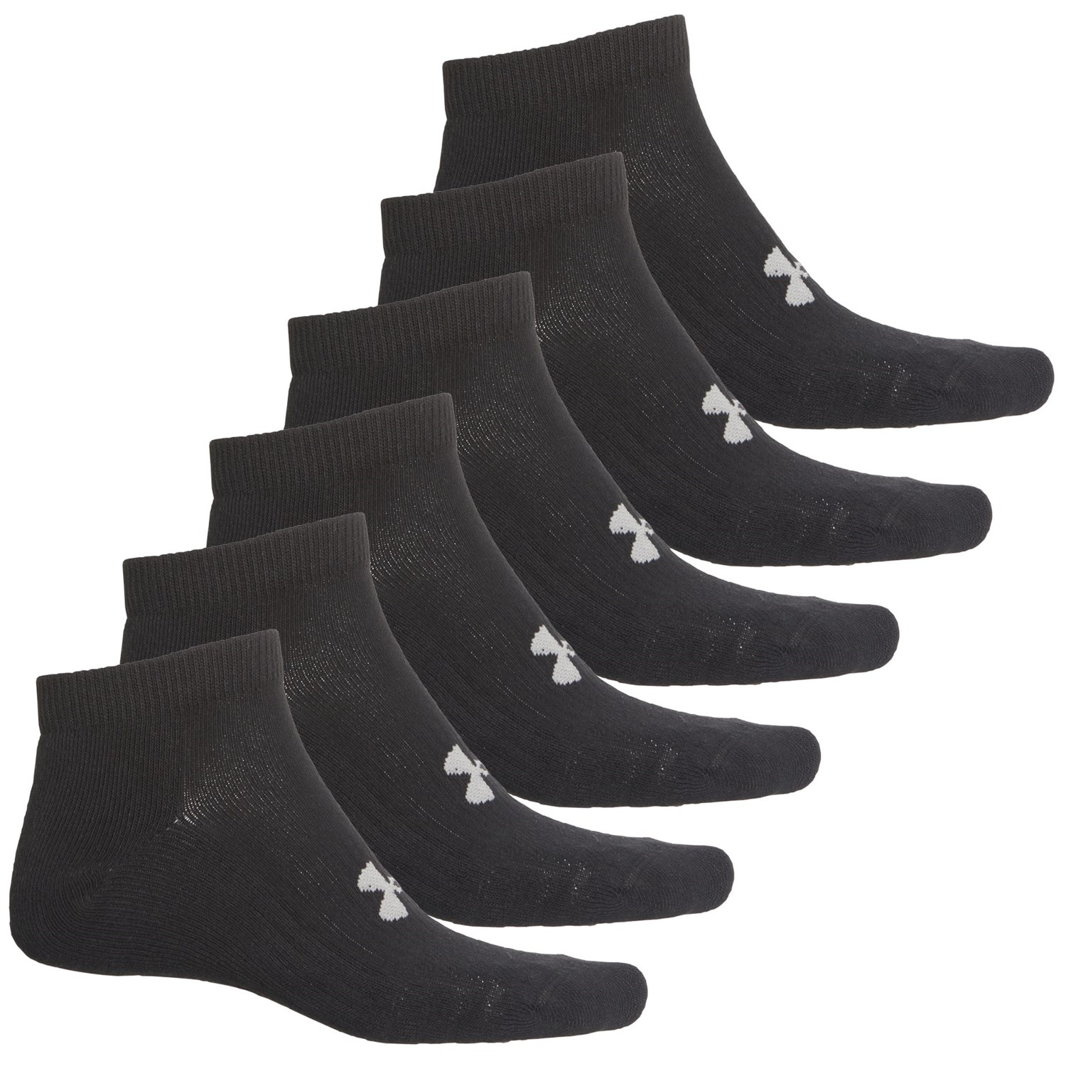 Under Armour Training Cotton Low-Cut Socks - 6-Pack, Below the Ankle (For Men)