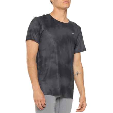 UniPro Running T-Shirt - Short Sleeve in Black Tie Dye Print