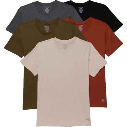 UNIPRO TREK Cotton-Blend Jersey T-Shirt - 5-Pack, Short Sleeve in Gray/ Spice/Dark Olive/Charcoal/Black