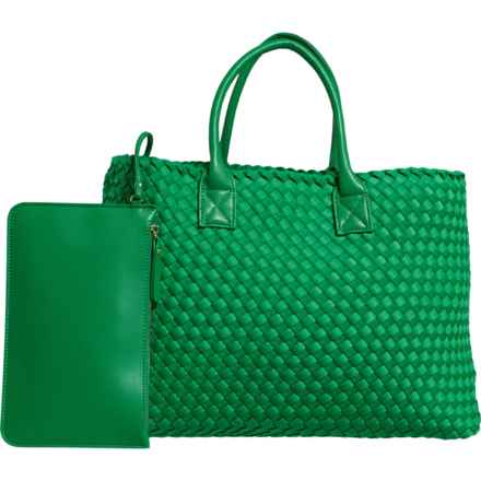 Urban Expressions Ithaca Woven Neoprene Tote Bag in Kelly Green