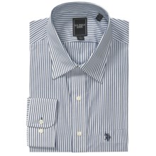 U.S. Polo Assn. Stripe Dress Shirt - Point Collar, Long Sleeve (For Men) in Navy - Closeouts