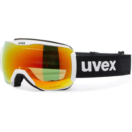 uvex Downhill 2100 CV Ski Goggles - Mirror Lens (For Men) in White Matte/Orange/Green