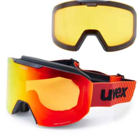 uvex Evidnt Attract CV Ski Goggles - Extra Lens in Black/Red