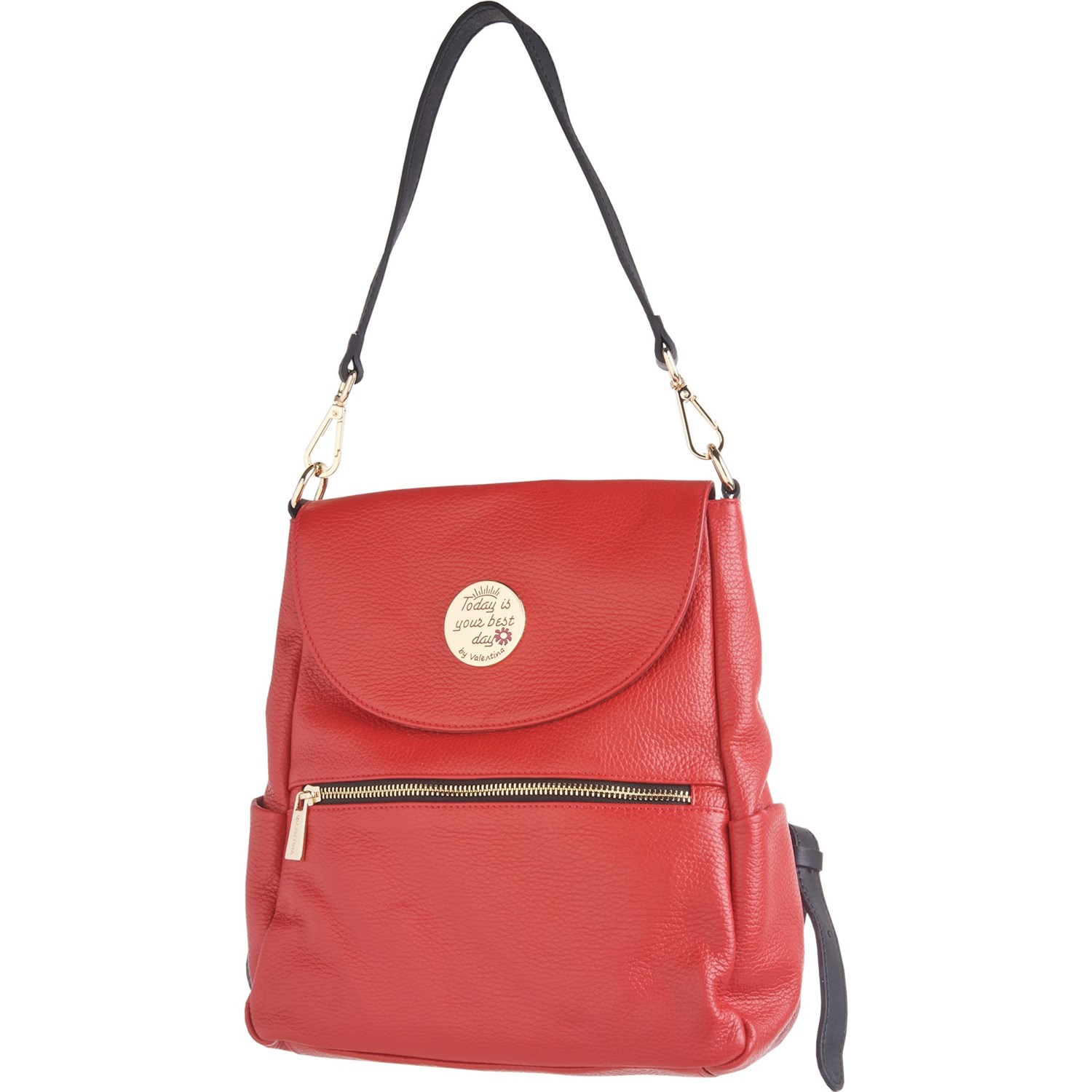 Valentina Made in Italy Convertible Flap Backpack and Shoulder Bag (For