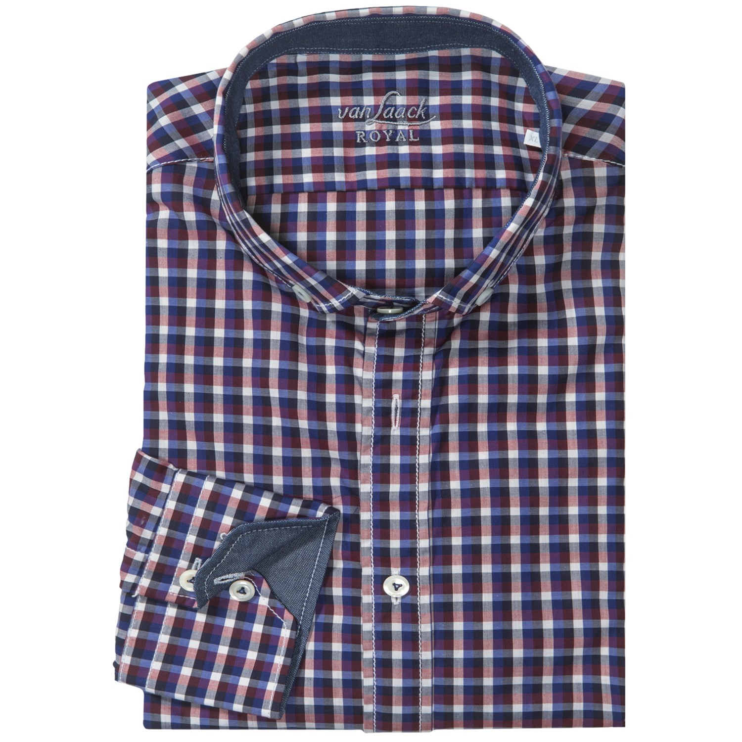 Van Laack Ricky Shirt - Small Button-Down Collar, Long Sleeve (For Men ...