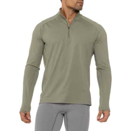 Vapor Apparel Oasis Shirt - UPF 50+, Long Sleeve, Zip Neck in Olive Branch