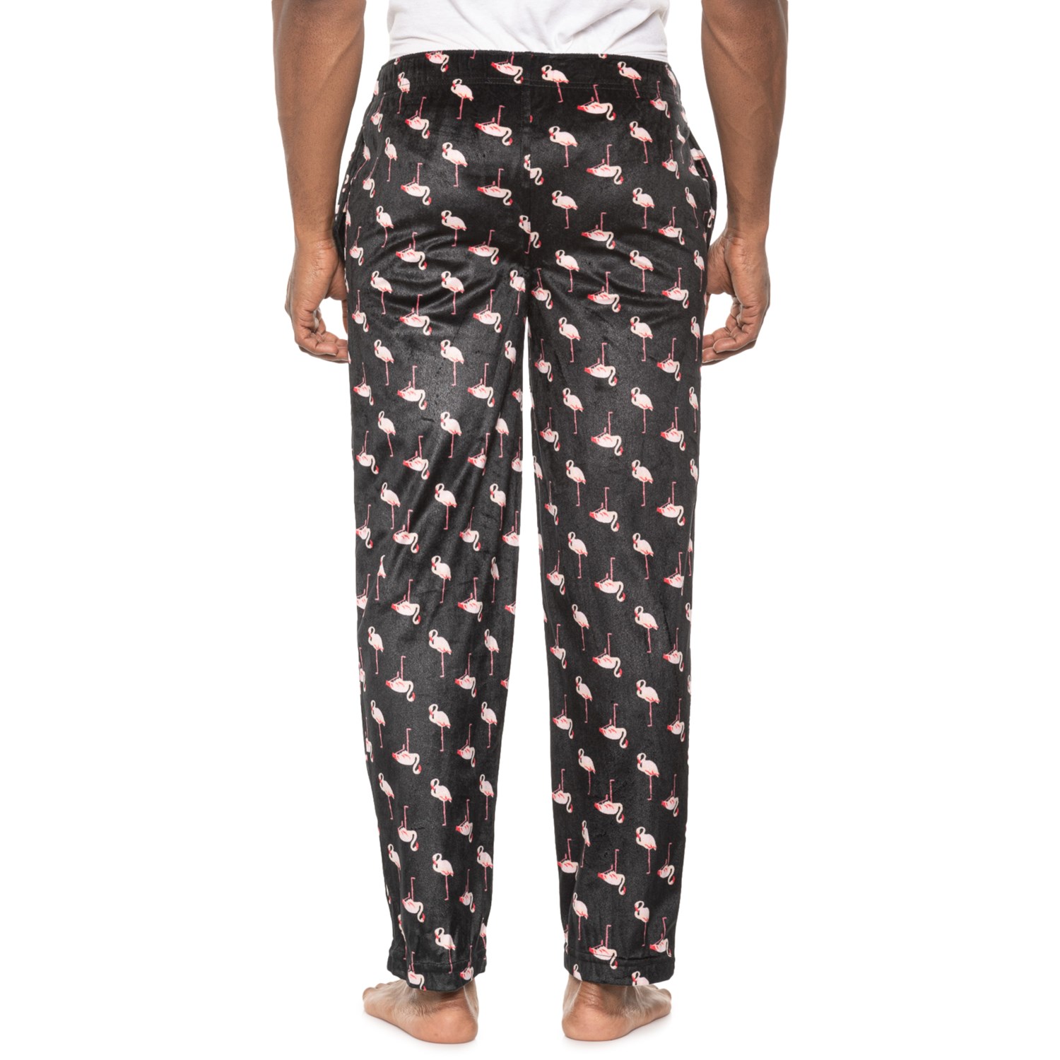 mens black fleece lounge pants