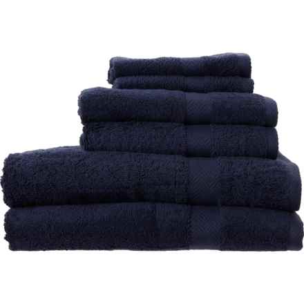 VAURNA Summit Bath Towel Set - 6-Piece, Navy in Navy