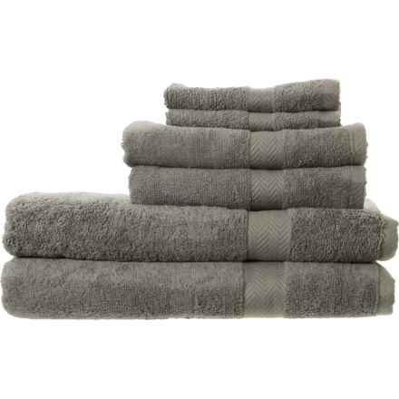 VAURNA Summit Cotton Bath Towel Set - 6-Piece, Frost in Frost