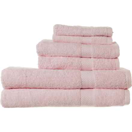 VAURNA Summit Cotton Bath Towel Set - 6-Piece, Pink in Pink