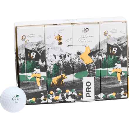Vice Golf Pro Bear Jack Nicklaus Limited Edition Golf Balls - 12-Count in White/Gold