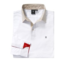 Victorinox Modern Rugby Polo Shirt - Long Sleeve (For Men) in Classic White - Closeouts