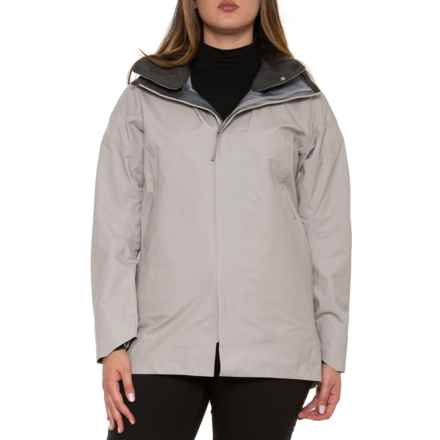 VIEV Gore-Tex® Mid-Length Hooded Jacket - Waterproof in Norrin Silver