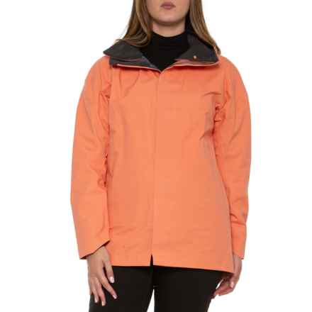VIEV Gore-Tex® Mid-Length Hooded Jacket - Waterproof in Sea Whip Coral