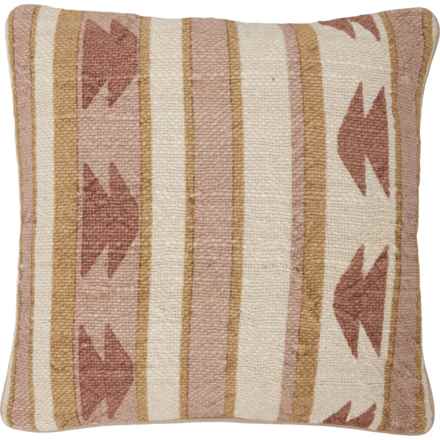 Southwestern Throw Pillow - 22x22”, Feather Fill in Natural Multi