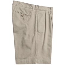 Vintage 1946 Cotton Twill Shorts - Pleated (For Men) in Stone - Closeouts