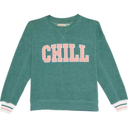 VINTAGE HAVANA Big Girls Chill Sweatshirt in Sage