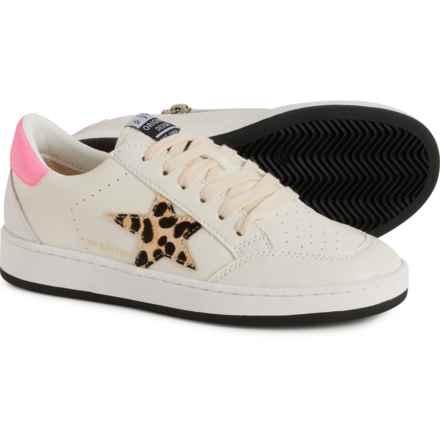 VINTAGE HAVANA Girls Ariella Sneakers - Leather in White Leopard Multi