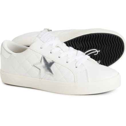 VINTAGE HAVANA Girls Vail Quilted Sneakers in White Quilted