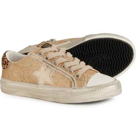 VINTAGE HAVANA Little Girls Alive Sneakers - Leather in Wild Gold