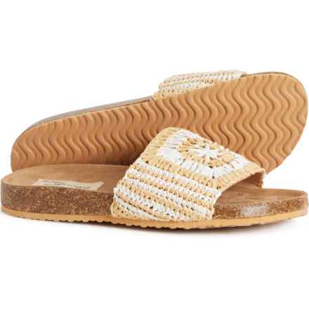 VINTAGE HAVANA Mimi Crochet Slide Sandals (For Women) in Natural