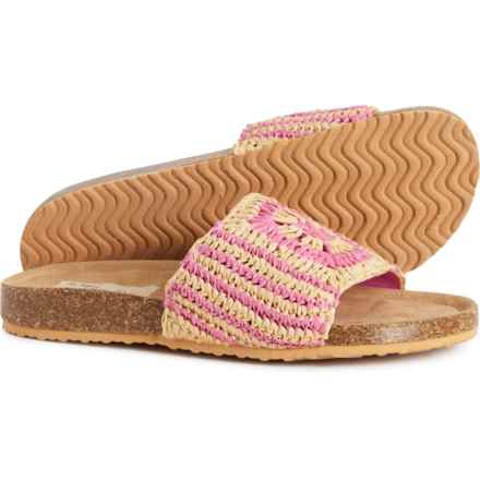 VINTAGE HAVANA Mimi Crochet Slide Sandals (For Women) in Pink
