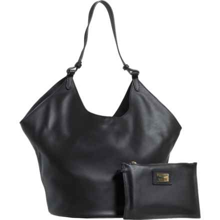 VIOLA CASTELLANI Made in Italy Oval Bottom Hobo Bag - Leather in Blk