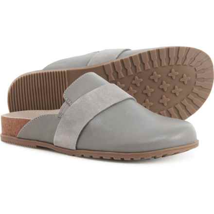 Vionic Ambrosia Mule Shoes - Leather (For Women) in Charcoal