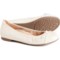 Vionic Amorie Ballet Flats - Leather (For Women) in Wavy Lthr,Cream