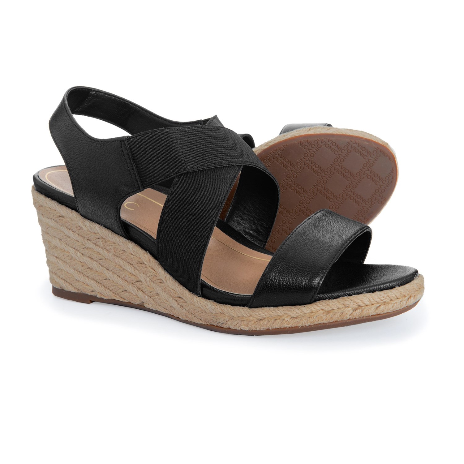 Vionic Orthaheel Technology Ainsleigh Wedge Sandals – Leather (For Women)