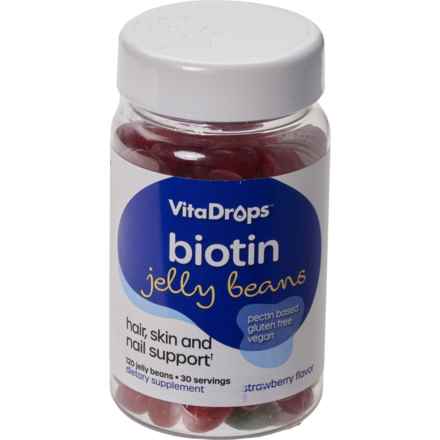 vitadrops Biotin Jelly Beans - 120-Count,10,000 mcg, Strawberry Flavor in Multi