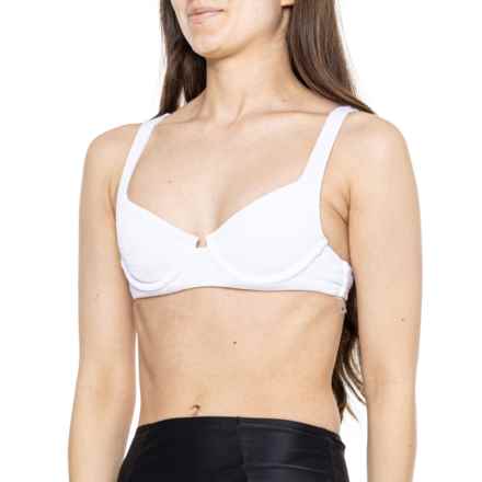VITAMIN A Demi Bikini Top in White