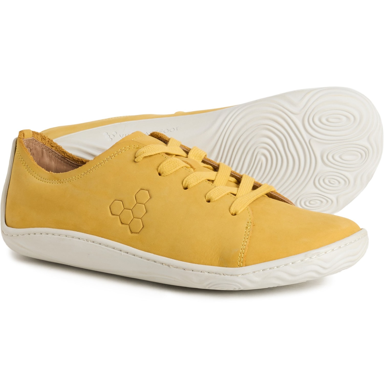 Vivobarefoot Beige and Yellow Sneakers Check out these honey colored casual shoes from Vivobarefoot  main image 2