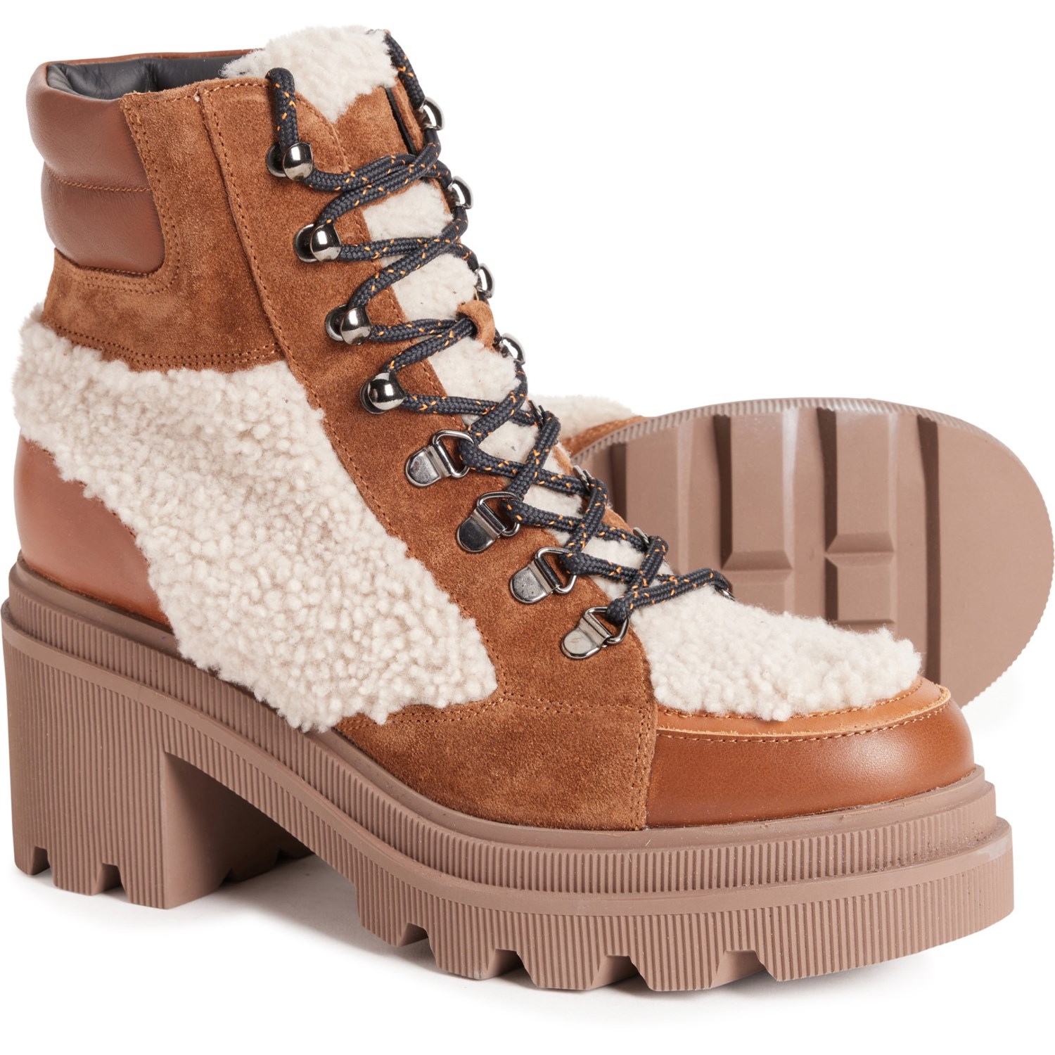VOILE BLANCHE Loden Shearling Boots (For Women) - Save 84% 