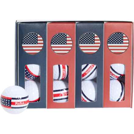 Volvik USA Patriot VISTA3 DL 360 Golf Balls - 12-Pack in Multi