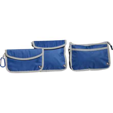 W+W Cooler Bags with Carabiner - 3-Pack in Blue/Gray