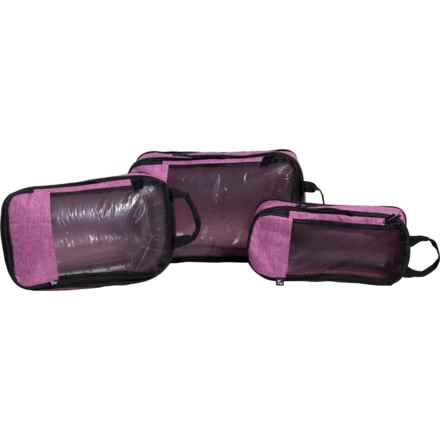 W+W Deluxe Packing Cubes - 3-Pack, Heather Berry in Heather Berry