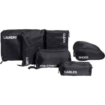 W+W Travel Organizer Bag Set - 5-Piece in Black