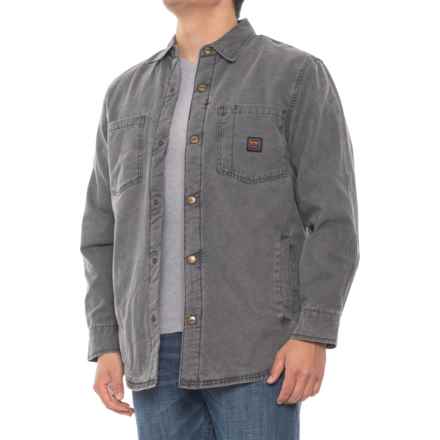 Walls Big and Tall Flannel-Lined Shirt Jacket in Charcoal